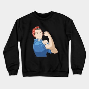 Feminist Rosie the Riveter Girl Power Crewneck Sweatshirt